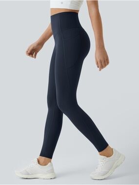 HALARA High-Waist Side-Pocket Leggings in Navy Large